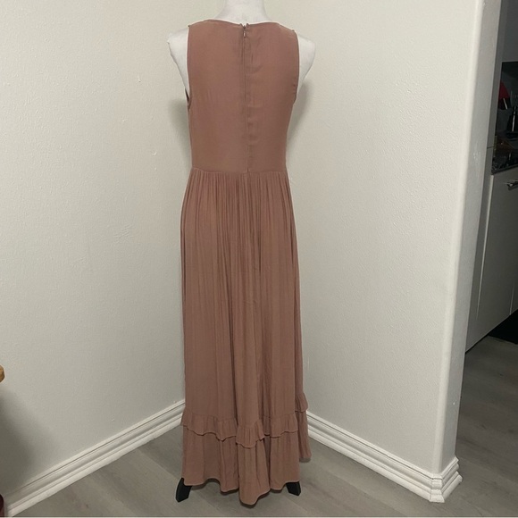 Forever21 Dusty Rose Maxi Zip back dress. Nice soft! 100% polyester. Women’s S - Picture 4 of 8
